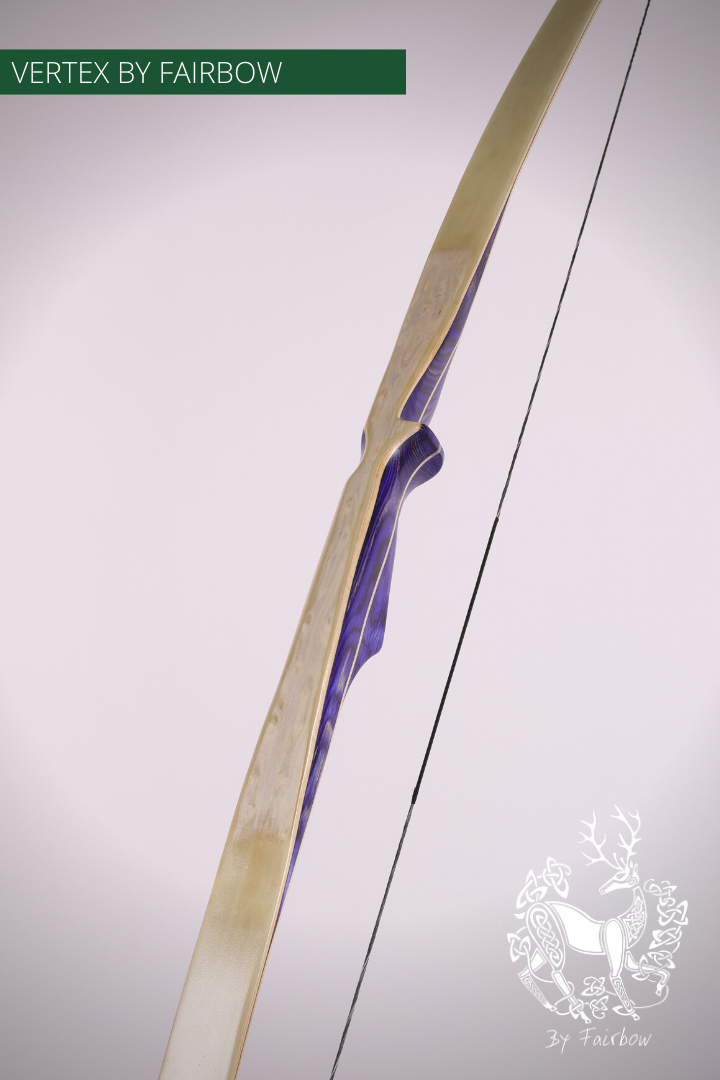 THE VERTEX BOW 68" CLEAR BACKING OVER BIRDSEYE MAPLE 25 LBS @ 28 INCH RH