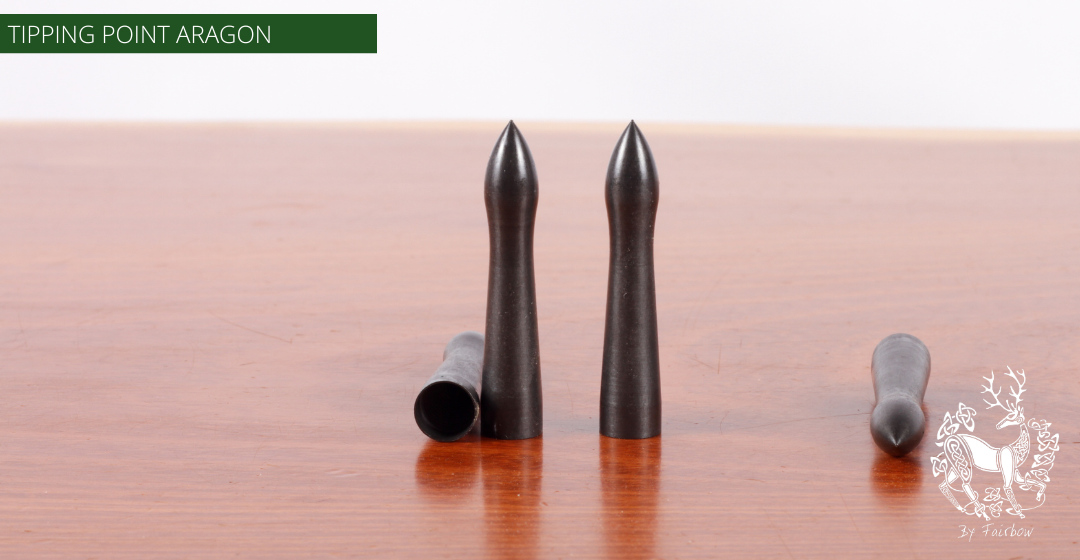 ARROWHEAD BLACK, ROUNDED BODKIN SHAPE, WITH SCREW THREAD TAPERFIT PER DOZEN (ARAGON)-ARROWHEAD-TIPPING POINT ARCHERY-5/16 80 grain-Fairbow