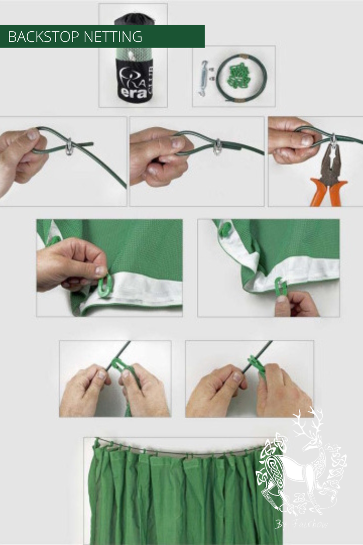 BACKSTOP NETTING, GREEN, HEAVY DUTY COMPLETE KIT 300 X 400 CM-Netting-ERA-Fairbow