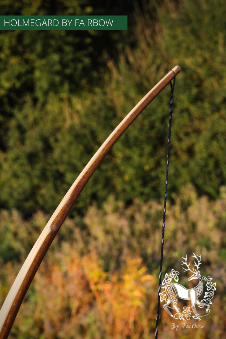 BASIC HOLMEGARD SELFBOW, SOLID HICKORY IN STOCK-primitive bow-Fairbow-15-20 lbs-Fairbow