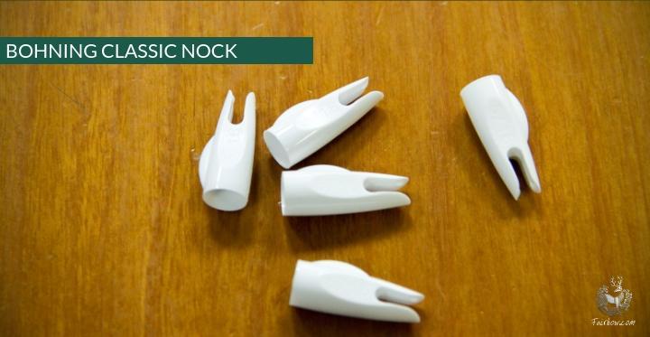 BOHNING PLASTIC NOCKS 5/16 , 11/32 MULTIPLE COLOURS AVAILABLE-Nock-Bohning-White-5/16-Fairbow