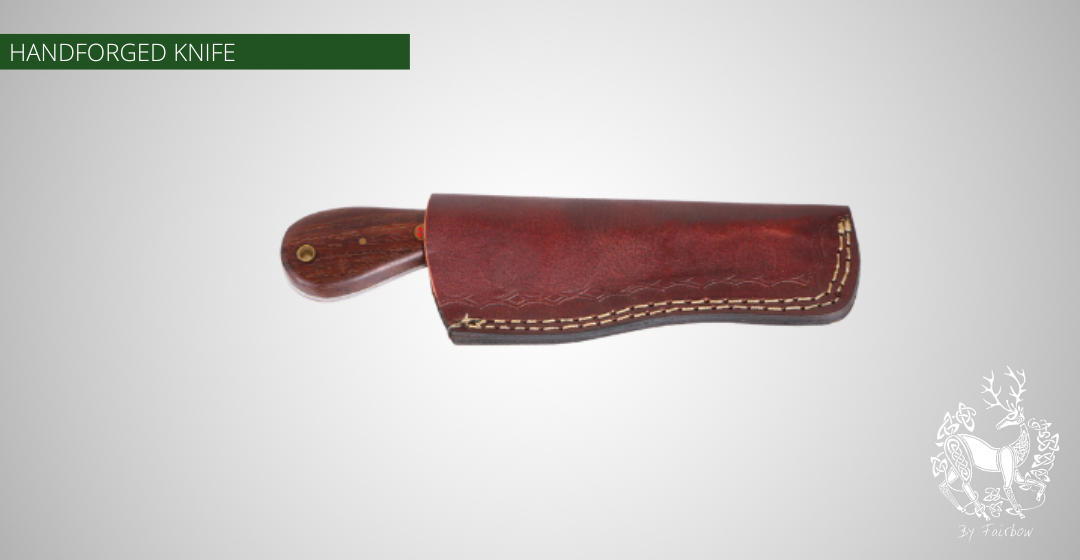 CAMPING KNIFE WITH DARK COLORED WOODEN HANDLE-Knife-Fairbow-Fairbow