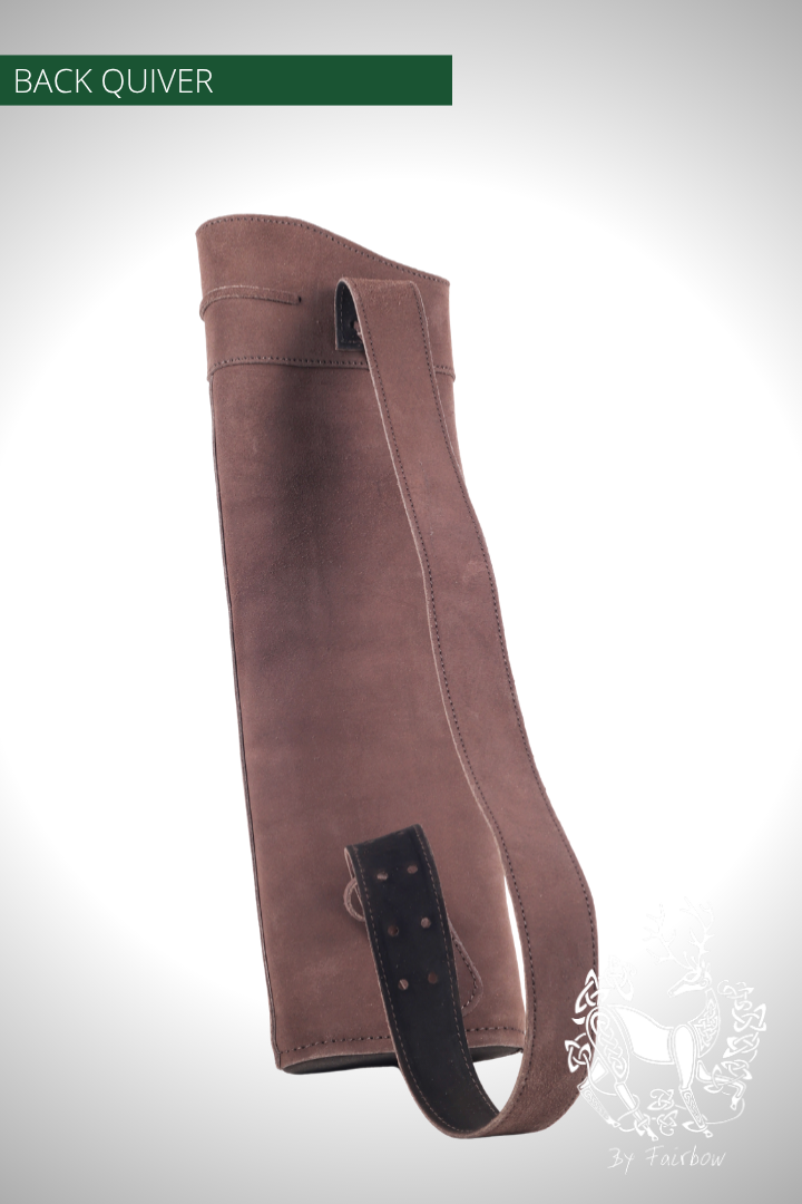 DARK BROWN SUEDE BACK QUIVER , WITH BELT-Quiver-Fairbow-Fairbow