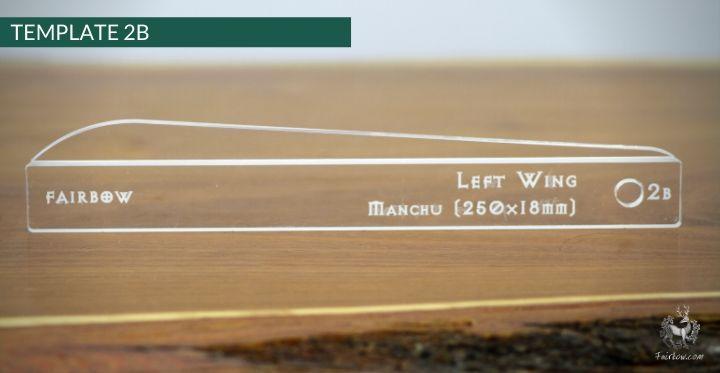 FEATHER CUTTING TEMPLATE PRE-GLUE (1-40)-Tool-Fairbow-Left wing-Rebel no.1-Fairbow