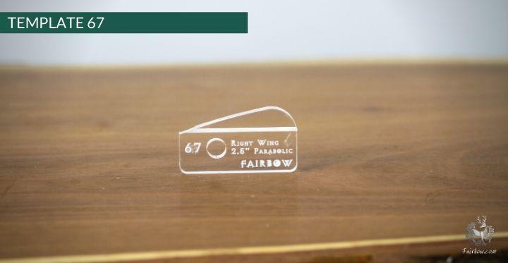FEATHER CUTTING TEMPLATE PRE-GLUE (41-80)-Tool-Fairbow-Left wing-NAP no.41-Fairbow