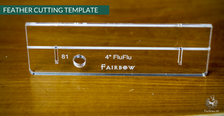 FEATHER CUTTING TEMPLATE PRE-GLUE (41-80)-Tool-Fairbow-Left wing-NAP no.41-Fairbow