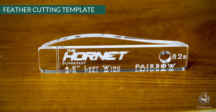 FEATHER CUTTING TEMPLATE PRE-GLUE (41-80)-Tool-Fairbow-Left wing-NAP no.41-Fairbow