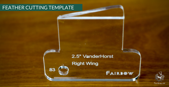 FEATHER CUTTING TEMPLATE PRE-GLUE (41-80)-Tool-Fairbow-Left wing-NAP no.41-Fairbow