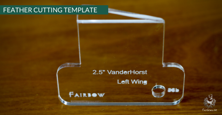 FEATHER CUTTING TEMPLATE PRE-GLUE (41-80)-Tool-Fairbow-Left wing-NAP no.41-Fairbow