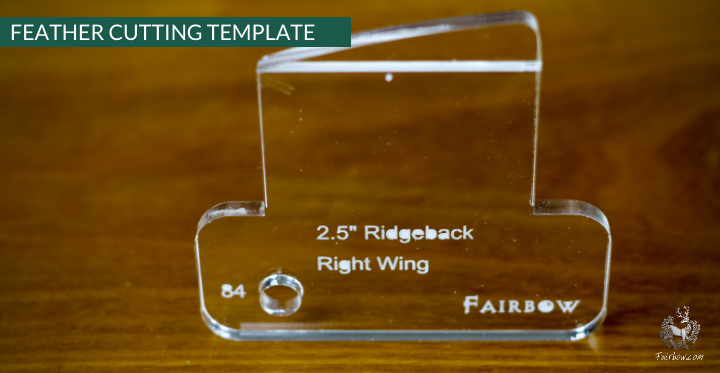 FEATHER CUTTING TEMPLATE PRE-GLUE (41-80)-Tool-Fairbow-Left wing-NAP no.41-Fairbow