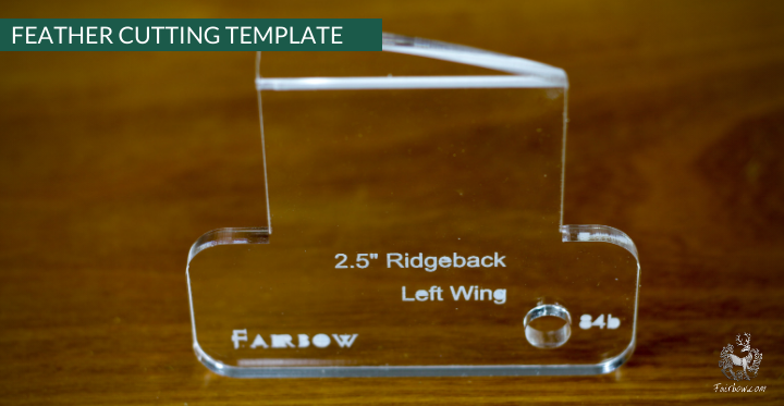 FEATHER CUTTING TEMPLATE PRE-GLUE (41-80)-Tool-Fairbow-Left wing-NAP no.41-Fairbow