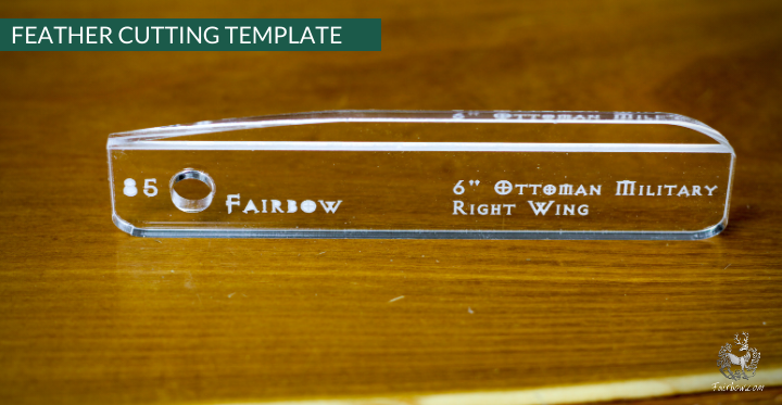 FEATHER CUTTING TEMPLATE PRE-GLUE (41-80)-Tool-Fairbow-Left wing-NAP no.41-Fairbow