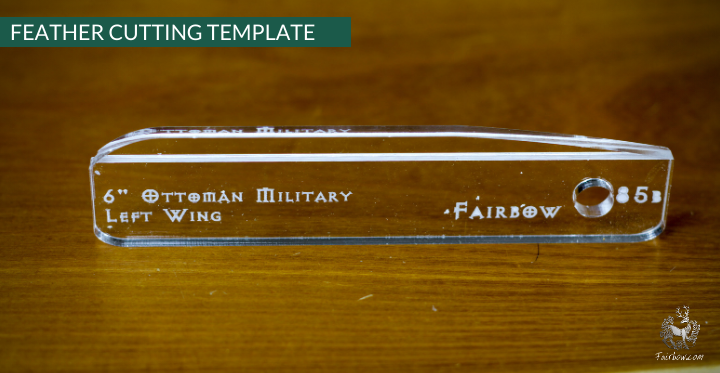 FEATHER CUTTING TEMPLATE PRE-GLUE (41-80)-Tool-Fairbow-Left wing-NAP no.41-Fairbow