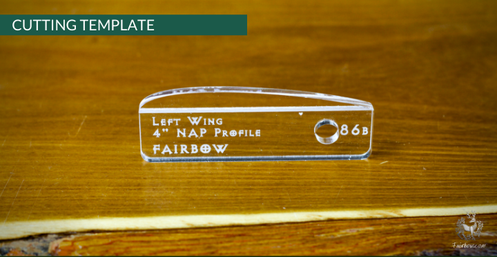 FEATHER CUTTING TEMPLATE PRE-GLUE (41-80)-Tool-Fairbow-Left wing-NAP no.41-Fairbow