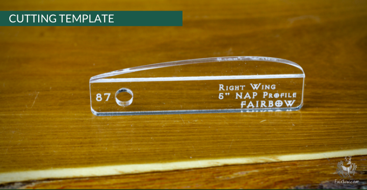 FEATHER CUTTING TEMPLATE PRE-GLUE (41-80)-Tool-Fairbow-Left wing-NAP no.41-Fairbow