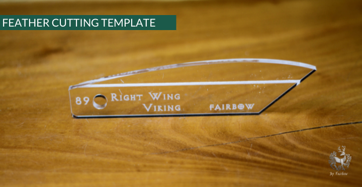 FEATHER CUTTING TEMPLATE PRE-GLUE (41-80)-Tool-Fairbow-Left wing-NAP no.41-Fairbow