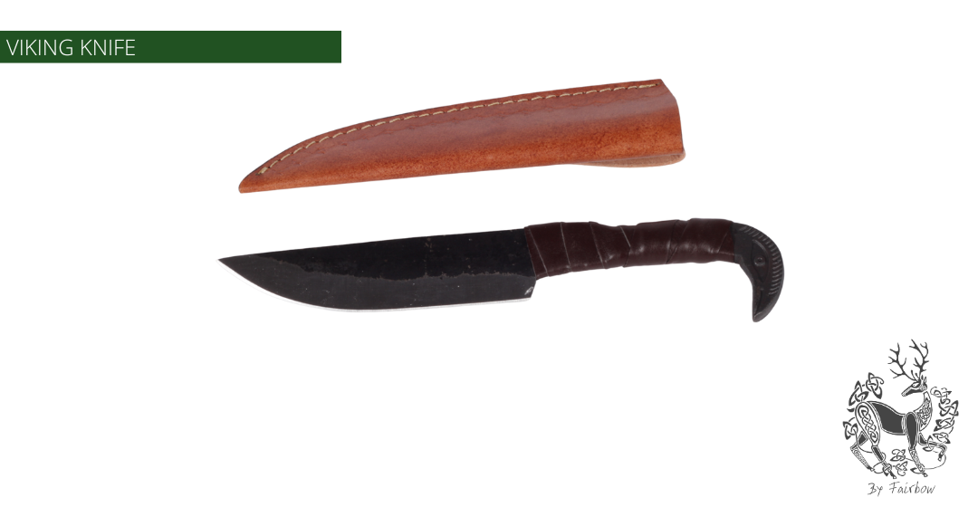 HANDFORGED VIKING KNIFE WITH RAVEN HEAD-KNIFE-FAIRBOW-Fairbow