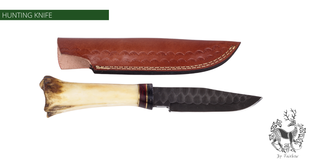 Hunting Knife with bone grip 5.5 inch blade-KNIFE-FAIRBOW-5.5 inch blade-Fairbow