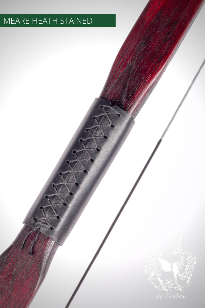 MEARE HEATH BOW, SOLID HICKORY EXCELENT STAINED IN STOCK-Bow-Fairbow-30 lbs Blood Red Sunburst-Fairbow