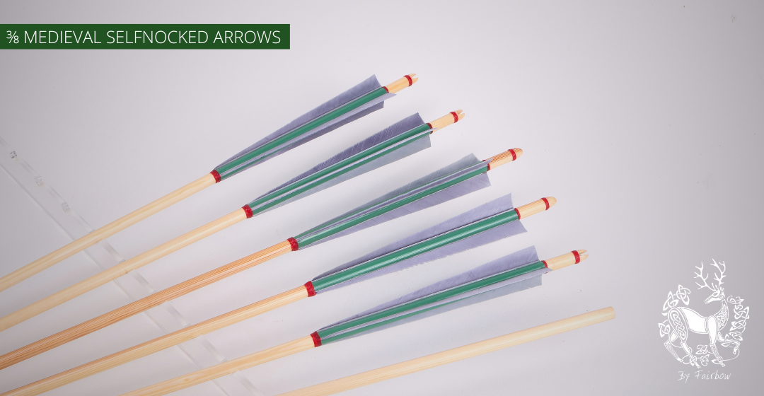 MEDIEVAL ARROWS SELFNOCKED 1/2 TAPERED NORTHERN PINE IN STOCK-Arrow-FAIRBOW-1 pcs-Fairbow