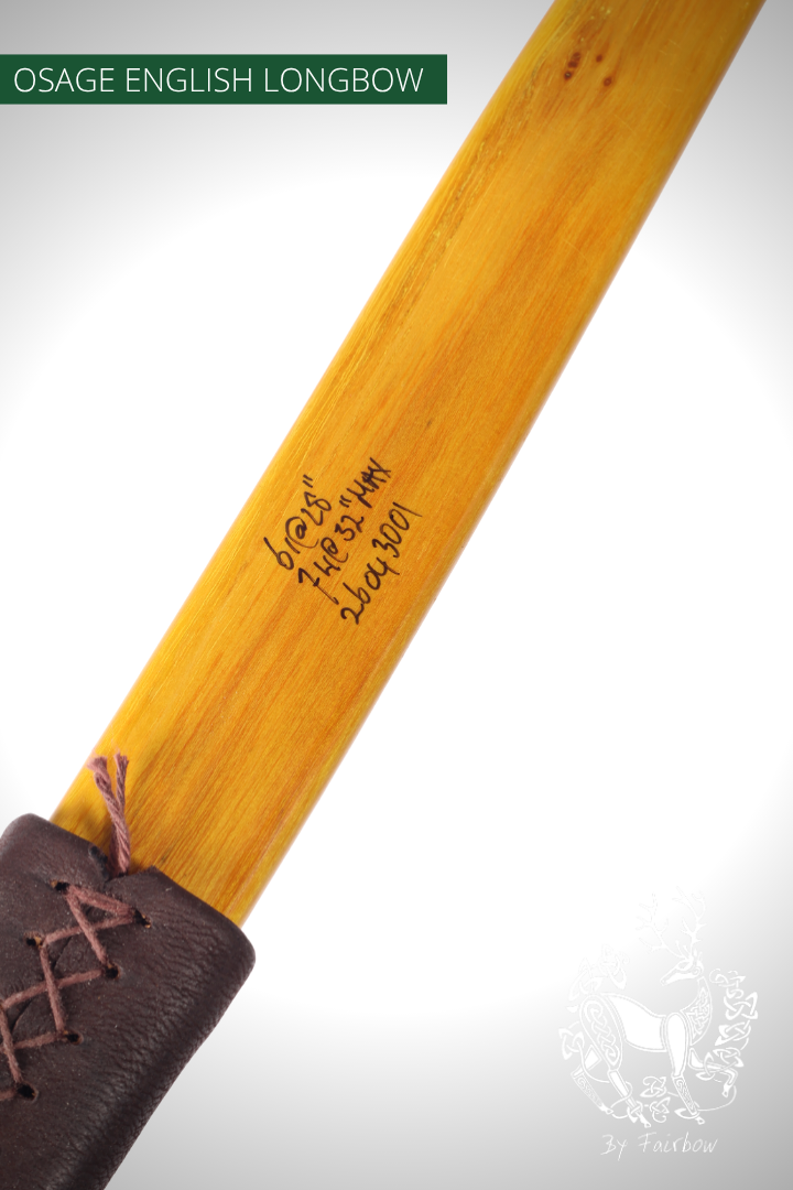 OSAGE SELFBOW,ENGLISH LONGBOW 74 INCH NTN, 61 lbs-Bow-Fairbow-Fairbow