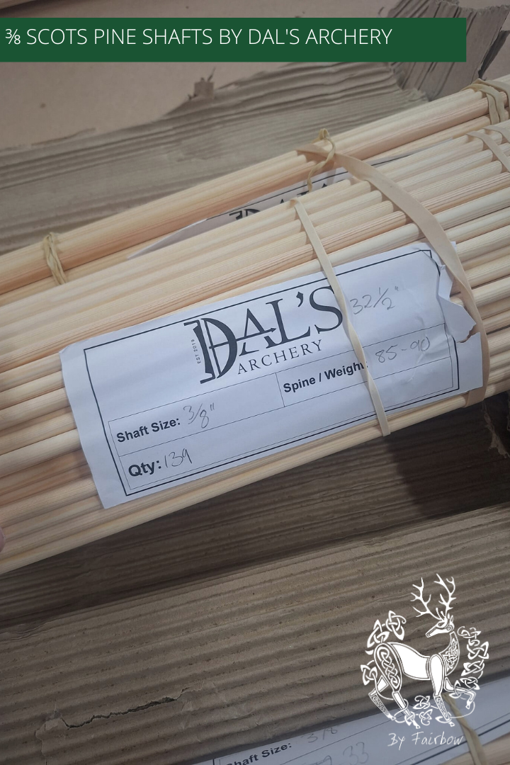 SCOTS PINE SHAFTS 3/8 , 32.5 INCH LONG-Shaft-Fairbow-85-90 lb-Fairbow