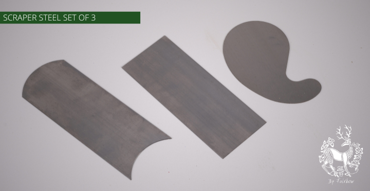 SET CABINET SCRAPER TOOLS (3) 0.8 MM BY KIRSCHEN-Tool-KIRSCHEN-Fairbow