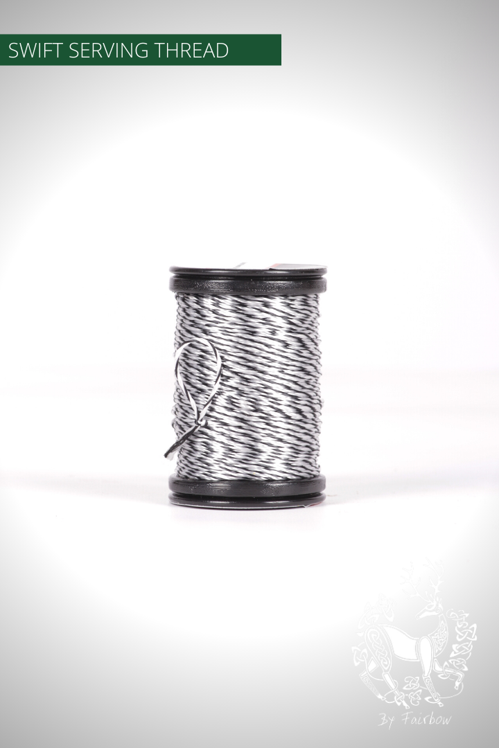 SWIFT SERVING THREAD 010-string-Fairbow-Black/White BK-WT-WT-0.025"-Fairbow