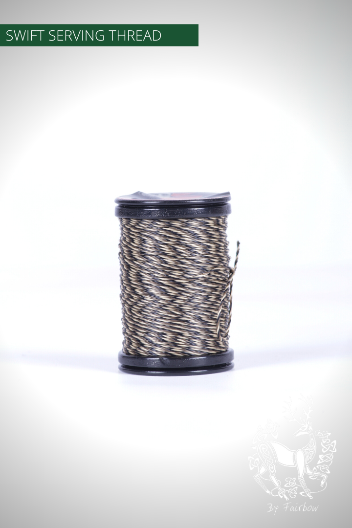 SWIFT SERVING THREAD 010-string-Fairbow-Camo BK-BR-BG-0.025"-Fairbow