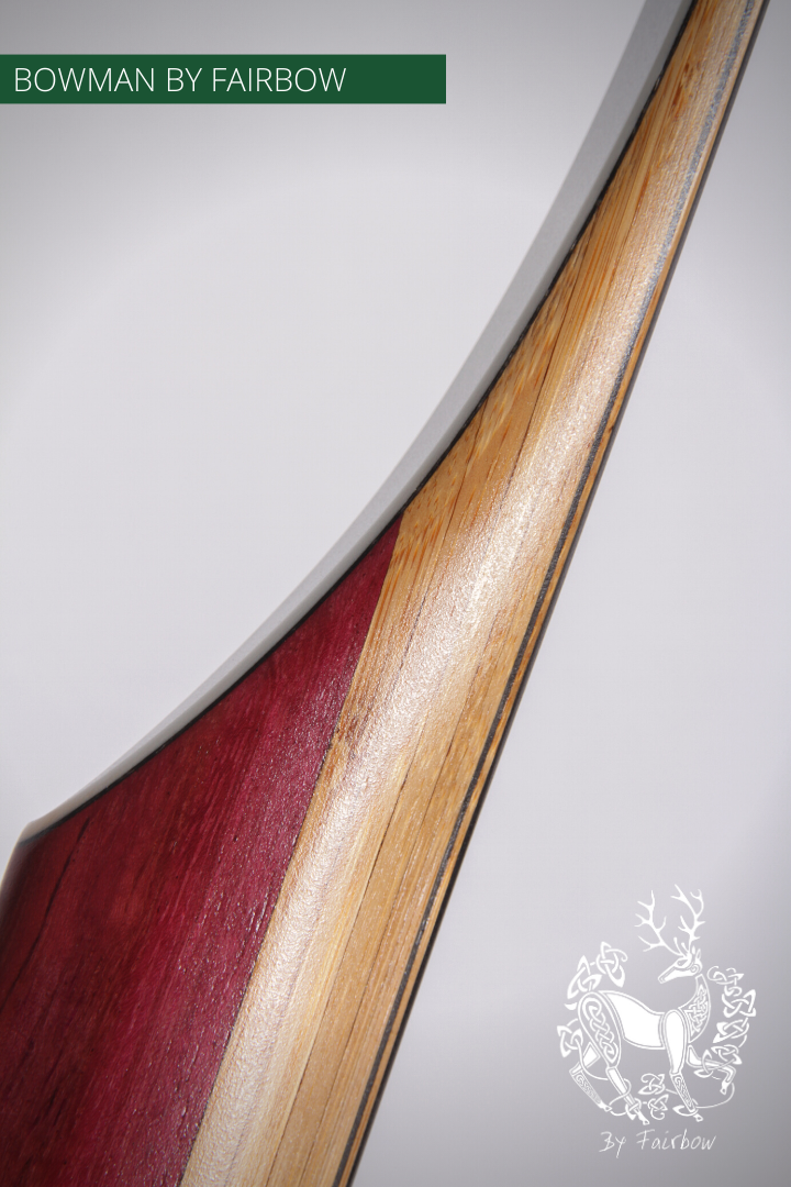 THE BOWMAN AMERICAN SEMI LONGBOW BY FAIRBOW 30@28 WITH PURPLEHEART CAP-Bow-Fairbow-Fairbow