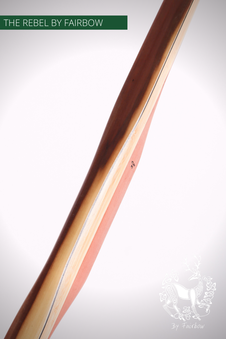 THE REBEL BOW 134@28 140 @ 30 INCH CLEAR GLASS, PEARWOOD, BAMBOO AND TULIP VENEER-Bow-Fairbow-Fairbow