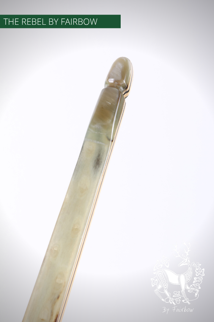THE REBEL BOW 34@28 CLEAR GLASS, PEAR AND SPALTED BIRDSEYE MAPLE-Bow-Fairbow-Fairbow
