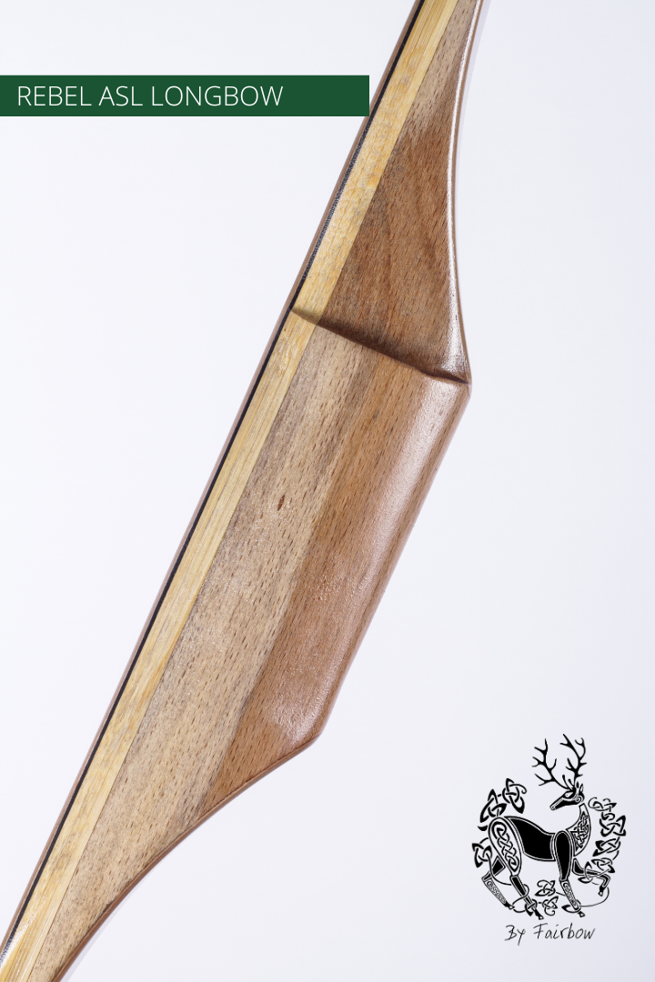 THE REBEL BOW 38@28 CLEAR GLASS, SPALTED PECAN AND SUPERCORE-Bow-Fairbow-Fairbow