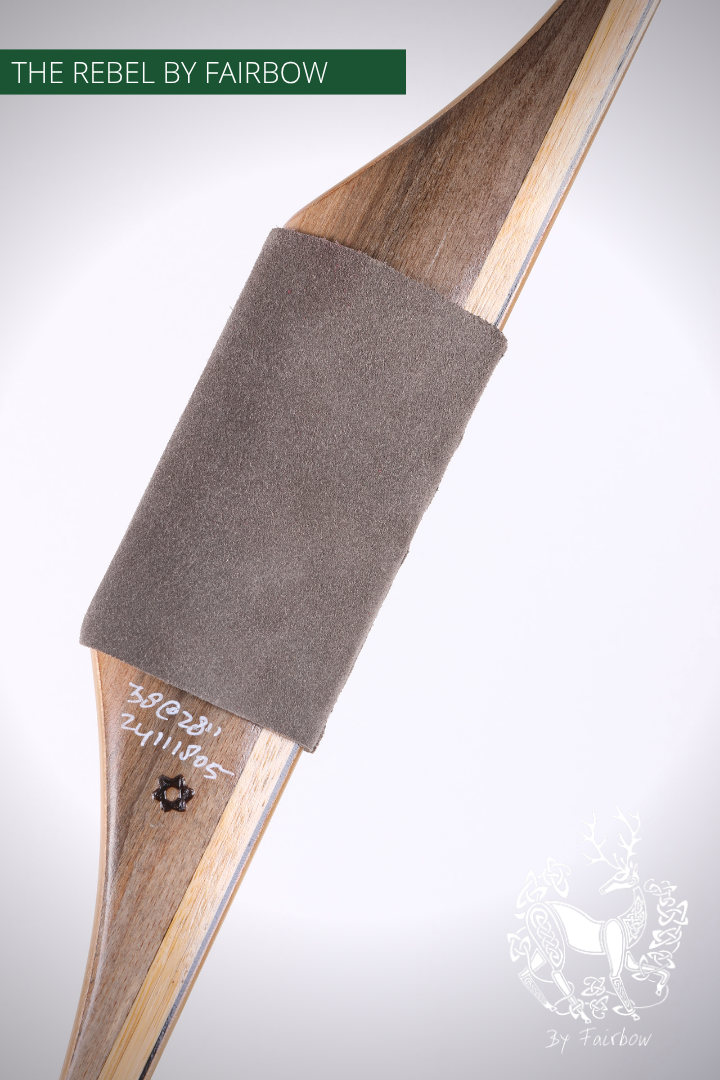 THE REBEL BOW 38@28 CLEAR GLASS, SPALTED PECAN AND SUPERCORE-Bow-Fairbow-Fairbow