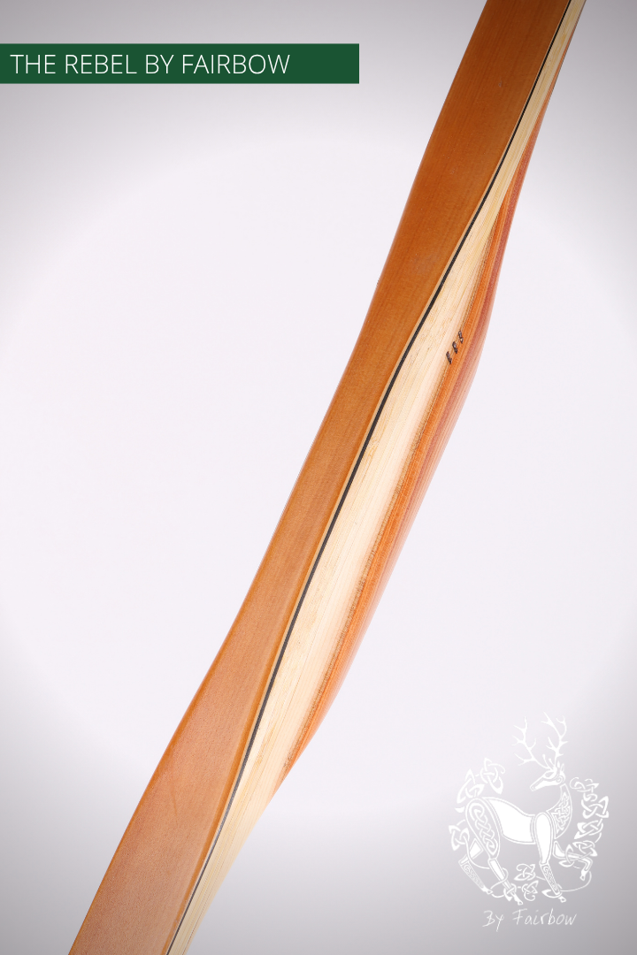 THE REBEL BOW 60@28 CLEAR GLASS, YEW RISER, BAMBOO CORES-Bow-Fairbow-Fairbow