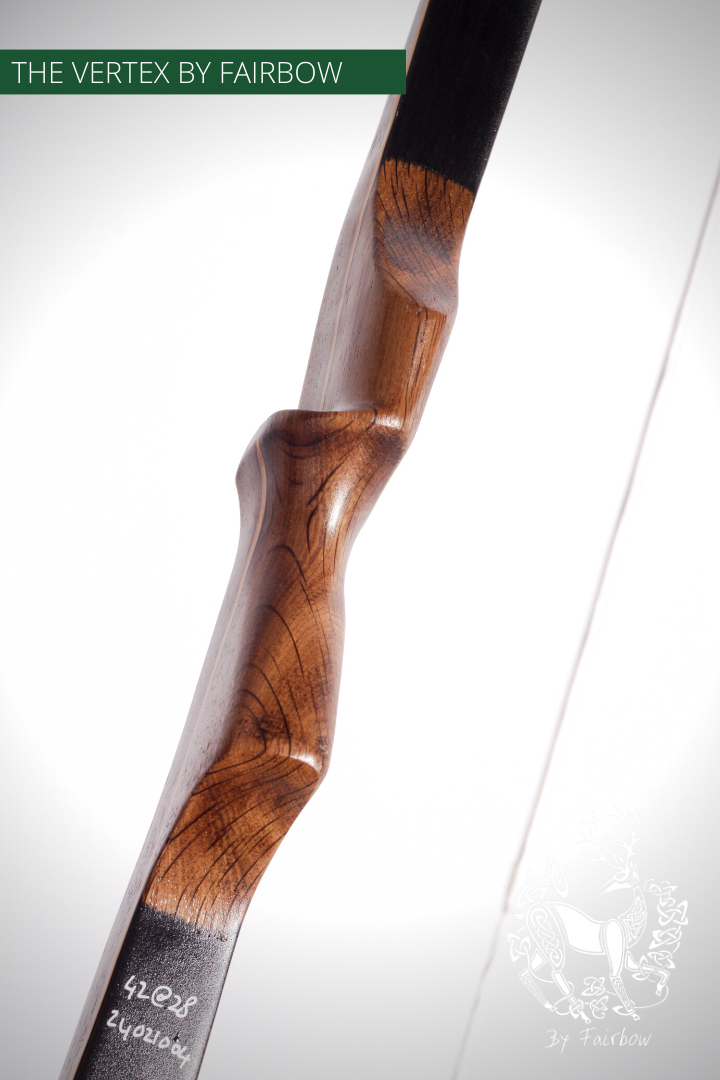 THE VERTEX AFB, 68 INCH NTN, 42 LBS @ 28 INCH SPALTED BIRCH VENEER, SMOKED OAK-Bow-Fairbow-Fairbow