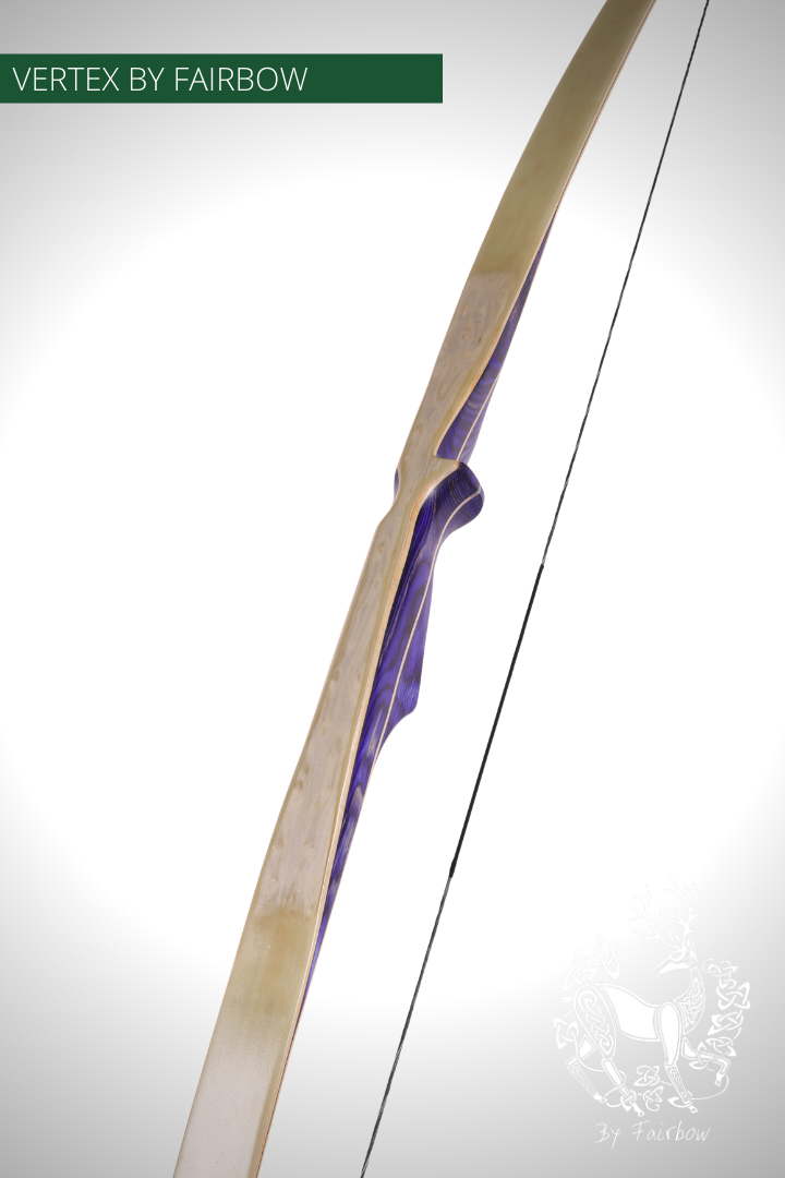THE VERTEX BOW 68" CLEAR BACKING OVER BIRDSEYE MAPLE 25 LBS @ 28 INCH RH-Bow-Fairbow-Fairbow