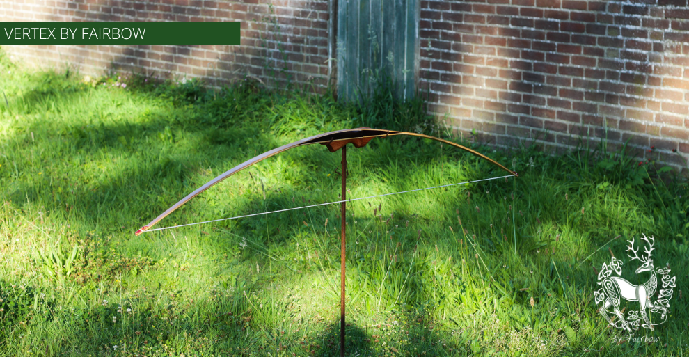 THE VERTEX BOW R-D 64" TIGERWOOD, BAMBOO-GLASS 38 LBS @ 28 INCH RH-Bow-Fairbow-Fairbow