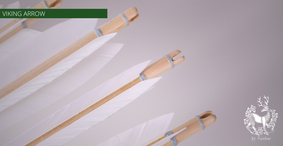 VIKING ARROW WOODEN SHAFT SELF NOCKED SET OF 6 ARROWS-Arrow-Fairbow-5/16 INCH SHAFT-Fairbow