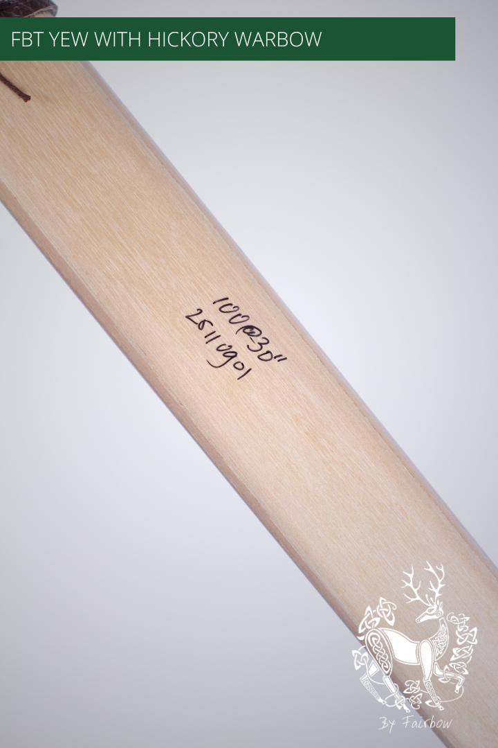 WARBOW FBT YEW/HICKORY CHASED GROWTHRING 100 LBS @30 inch-Bow-Fairbow-Fairbow