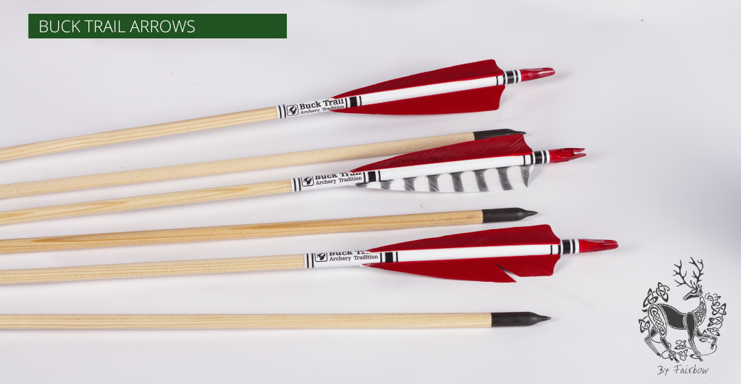 WOODEN ARROWS BY BUCKTRAIL-Arrow-Buck Trail-30-35 5/16 Red 28 inch-Fairbow