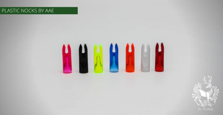 AAE PLASTINOCK PLASTIC NOCKS 5/16 , 11/32 MULTIPLE COLOURS AVAILABLE-Nock-Arizona Archery-Black-5/16-Fairbow