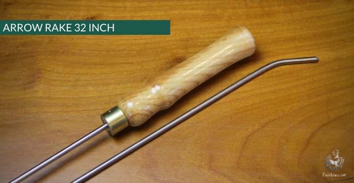 ARROW RAKE, WOOD AND STAINLESS STEEL 32 INCH-Sundries-Fairbow-Ash 22-Fairbow