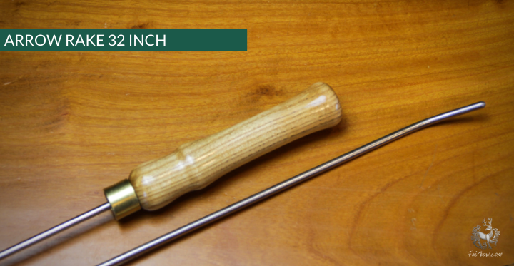 ARROW RAKE, WOOD AND STAINLESS STEEL 32 INCH-Sundries-Fairbow-Olive Ash 19-Fairbow