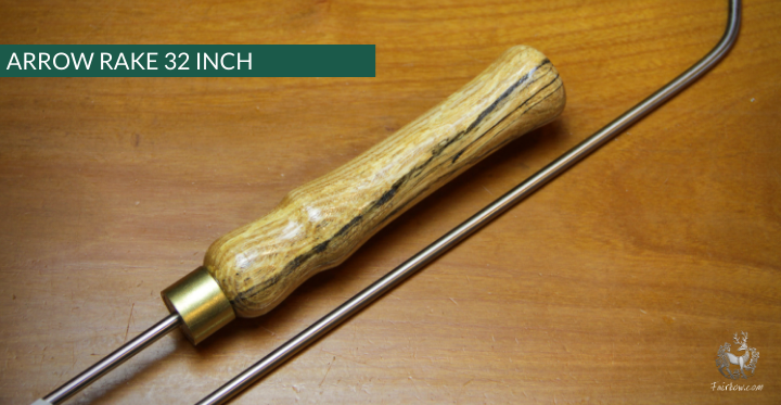 ARROW RAKE, WOOD AND STAINLESS STEEL 32 INCH-Sundries-Fairbow-Spalted ash 15-Fairbow