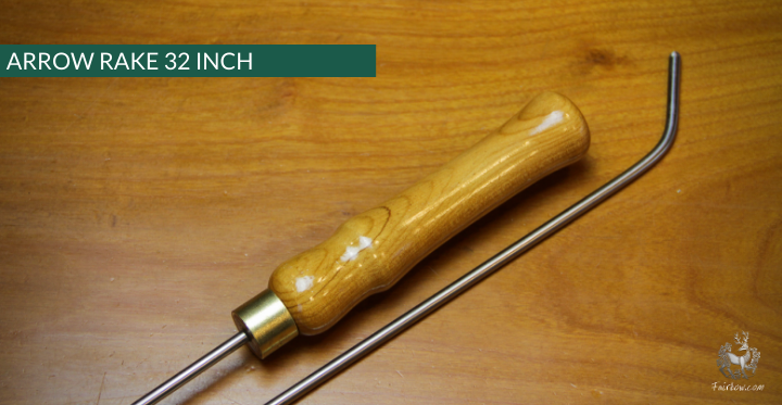 ARROW RAKE, WOOD AND STAINLESS STEEL 32 INCH-Sundries-Fairbow-Yew 3-Fairbow