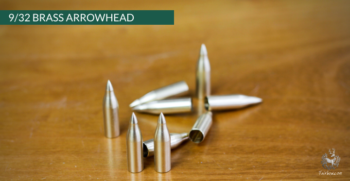 ARROWHEAD:BRASS BULLET 9/32 55 GRAINS PARALLEL-arrow point-Fairbow-Fairbow
