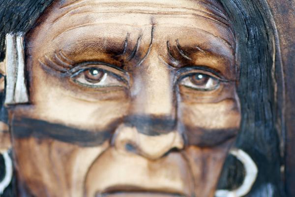 BACK QUIVER WITH NATIVE AMERICAN CARVING (ADW) 1-Quiver-Fairbow-Fairbow