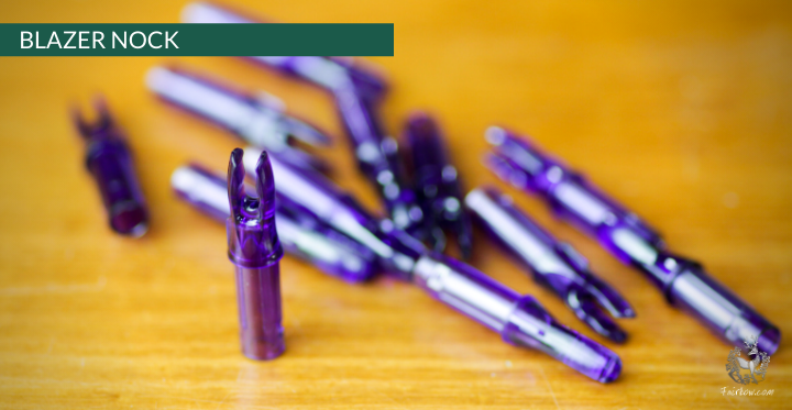 BLAZER DOUBLE LOCK NOCK MULTIPLE COLOURS AVAILABLE-Nock-bohning-'Clear' purple-Fairbow