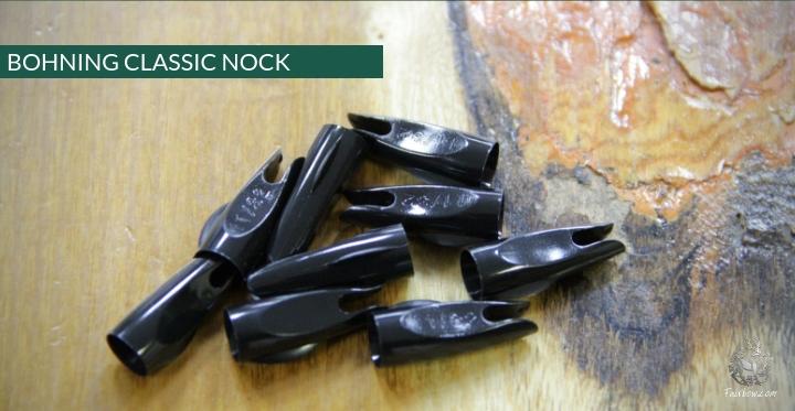 BOHNING PLASTIC NOCKS 5/16 , 11/32 MULTIPLE COLOURS AVAILABLE-Nock-Bohning-Black-11/32-Fairbow